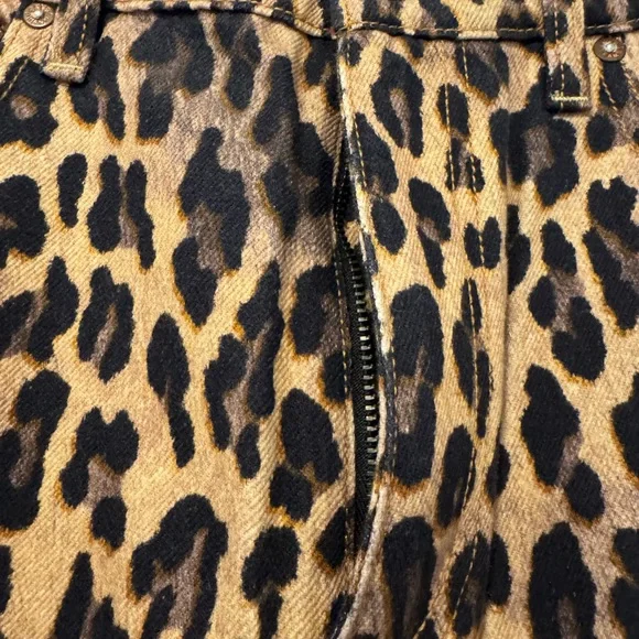 NWT Alice + Olivia Leopard Print Wide-Leg Wezzy Jeans size 30 - Picture 16 of 16